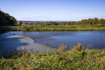 Fototapeta na wymiar Lake by Caen Hill Locks, Wiltshire, England