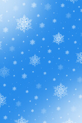 Naklejka na ściany i meble snowflakes on a blue background