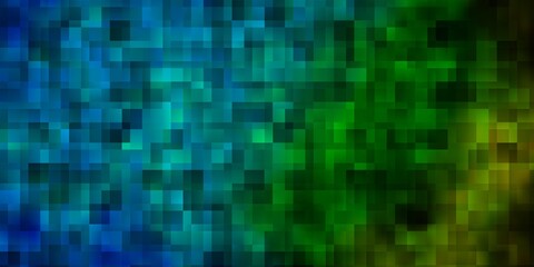 Light Blue, Green vector pattern in square style.