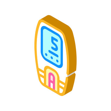 lactate control tool isometric icon vector illustration