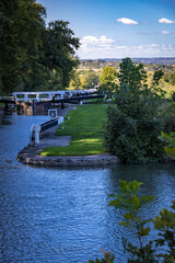 Fototapeta premium Caen Hill Locks, Wiltshire, England