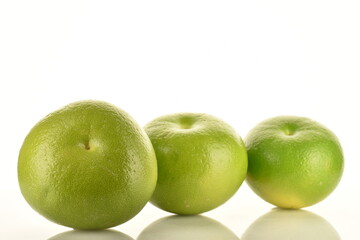 Ripe juicy sweets, close-up, on a white background.