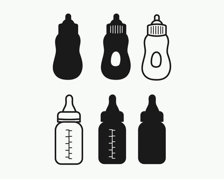 Baby bottle icon symbol, Baby Bottle niple