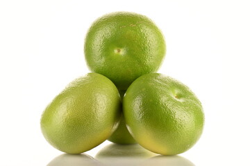 Ripe juicy sweets, close-up, on a white background.