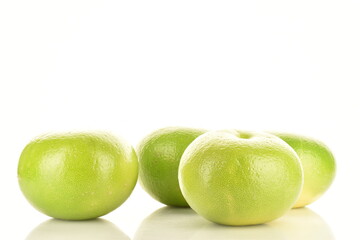 Ripe juicy sweets, close-up, on a white background.