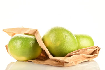 Ripe juicy sweets, close-up, on a white background.