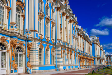 Catherine Palace is a Rococo palace located in the town of Tsarskoye Selo (Pushkin), 30 km south of...