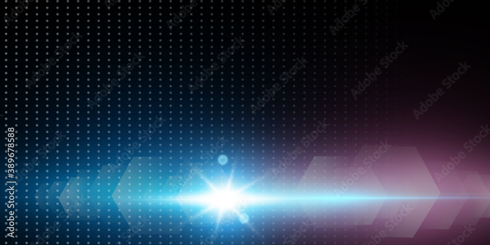 Poster beautiful technology wave background with blue light digital effect abstract concept.