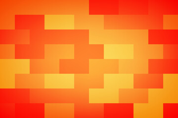 Red, yellow, orange rectangle, brick wall, illustration, background, design for business, illustration, web, landing page, wallpaper.