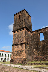 Fototapeta na wymiar Matriz Church ruins, in the historic city of Alcântara, Maranhão, Brazil.