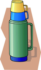 Illustration of vacuum flask