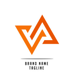 VA initials logo, name initials logo, company initials logo, person initials logo.