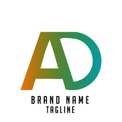 AD initials logo, name initials logo, company initials logo, person initials logo.