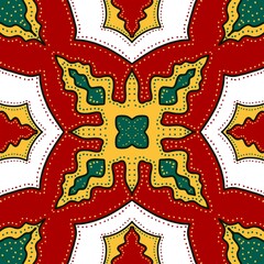 the red-green pattern in Russian style