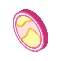 atherosclerosis heart isometric icon vector illustration sign