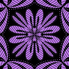 
the purple pattern on black background