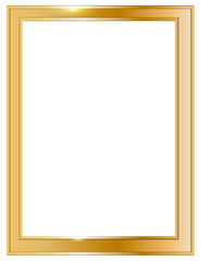 gold frame isolated on white