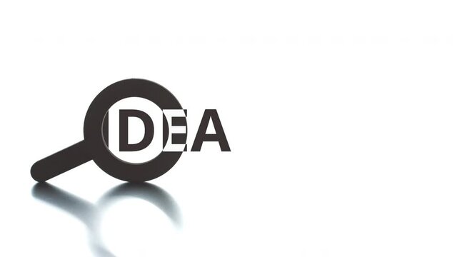 IDEA text pops up from the loupe icon. Conceptal clip