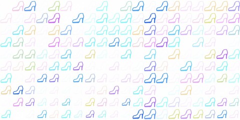 Light blue, red vector background with woman symbols.