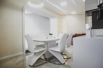 Beautiful modern apartment interior. Real estate concept.