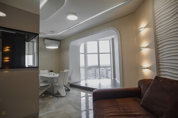 Beautiful modern apartment interior. Real estate concept.