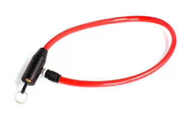 bicycle lock on white