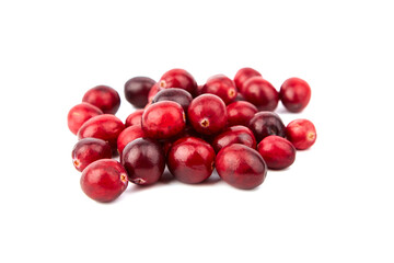 cranberries isolated on white