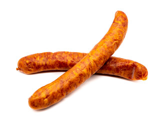 Bratwurst isoliert auf weißen Hintergrund