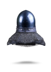 Black knight   helmet on white.