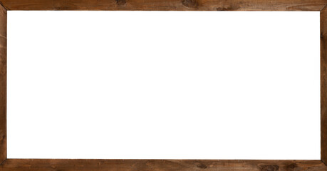 Isolated on white background in an old wooden frame. Space for text.