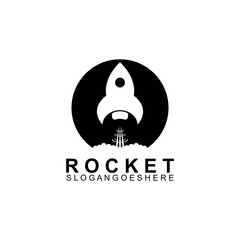 Rocket logo vector. Simple illustration of rocket vector logo