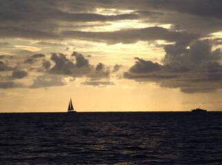 Sea yacht clouds free wind.