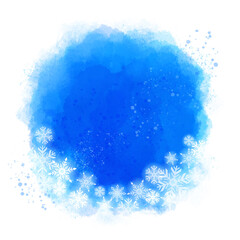 sparkly watercolor background with snow