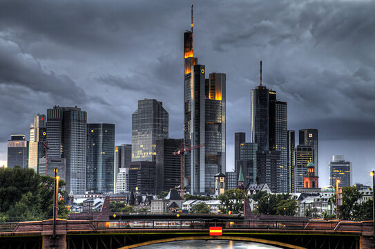 The beautiful Frankfurt Skyline in Germany