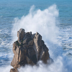 Swell in the Cantabrian Sea. Big waves in the so-called 