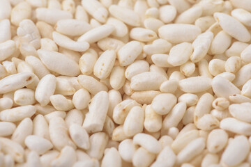 Puffed rice background
