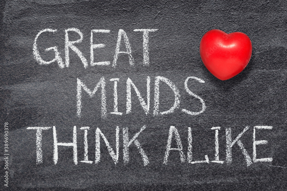 Wall mural Great minds think heart