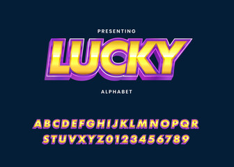 Obraz premium Gold metallic font. Game logo title text effect template. Custom font alphabet