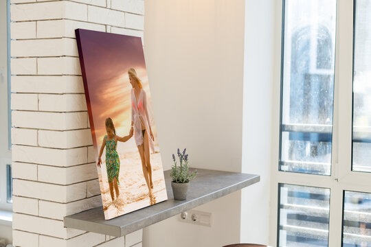 wall art photo canvas in room interior. - Powered by Adobe