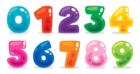 Concept Of Multi Colored Numbers