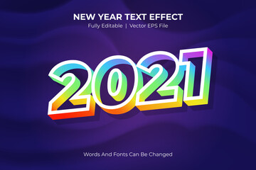 New Year 2021 Editable Text Style Effect