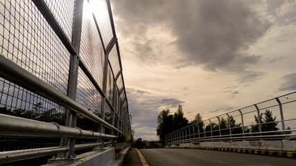 Fototapeta premium Beautifu clouds from the bridge over the Ciawi highway in Bogor Raya housing