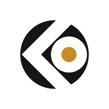 Initial letter ko or ok logo design template
