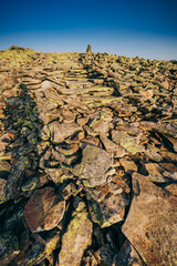 A close up of a rock