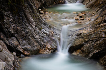 Naklejka premium waterfalls in a swiss gorge