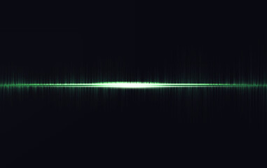 Light Green Sound Wave background,technology and Earthquake wave diagram concept; design for education and science; Vector Illustration.