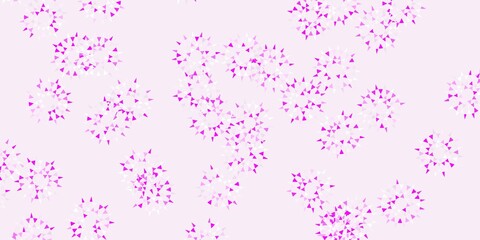 Light pink vector natural backdrop with flowers.