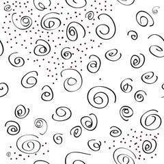 Seamless swirl (serpentine) pattern merry Christmas mockup