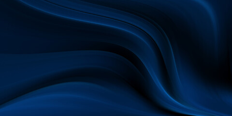 Sea Wave Abstract Navy Blue Black Neon Pattern Moon Light Silk Wavy Dark Texture Night Beach Party Background
