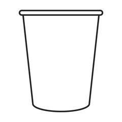 Cup vector icon.Realistic vector icon isolated on white background cup.